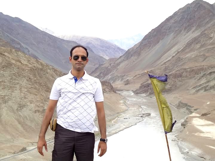 Dr. Pushpendra Kishore Mishra at the Confluence, Ladakh